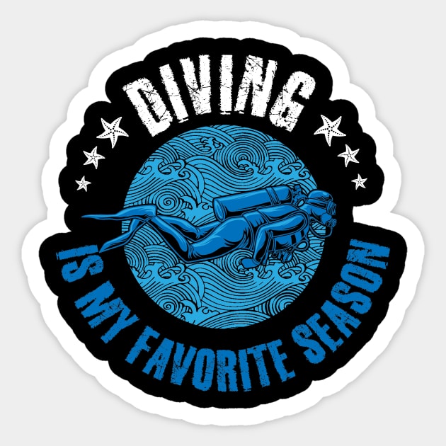 Diving is my favorite season Sticker by captainmood